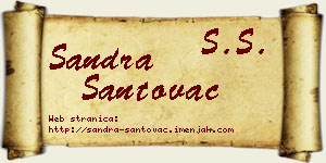 Sandra Santovac vizit kartica
